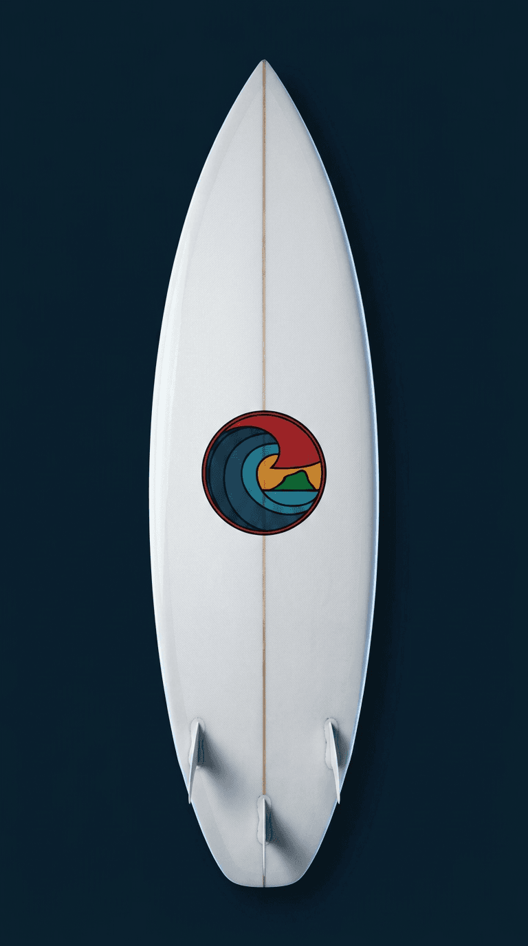 Shortboard surfboard, deck up