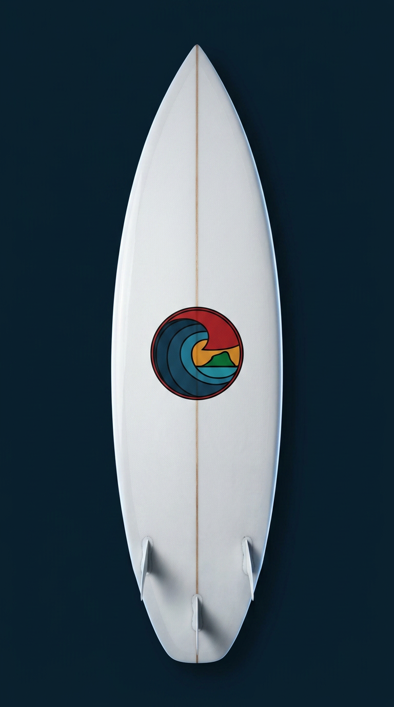 Shortboard surfboard, deck up